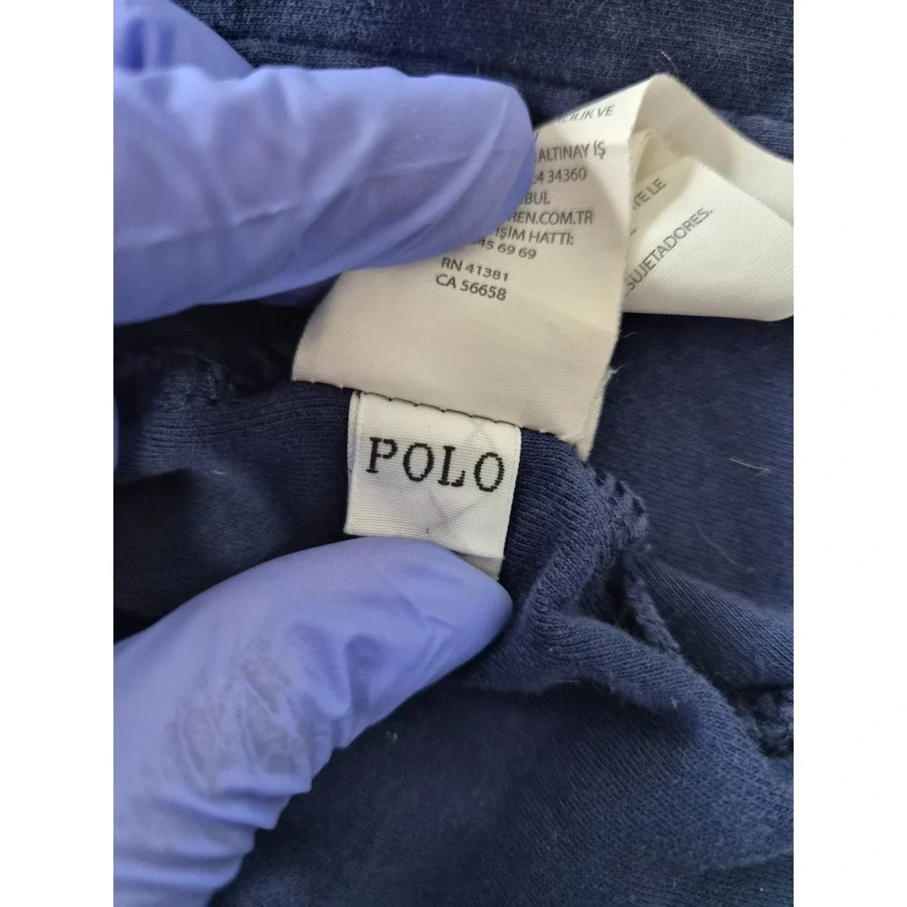 Polo Ralph Lauren Track Jacket Mens Medium Blue Cotton Mock Neck Performance